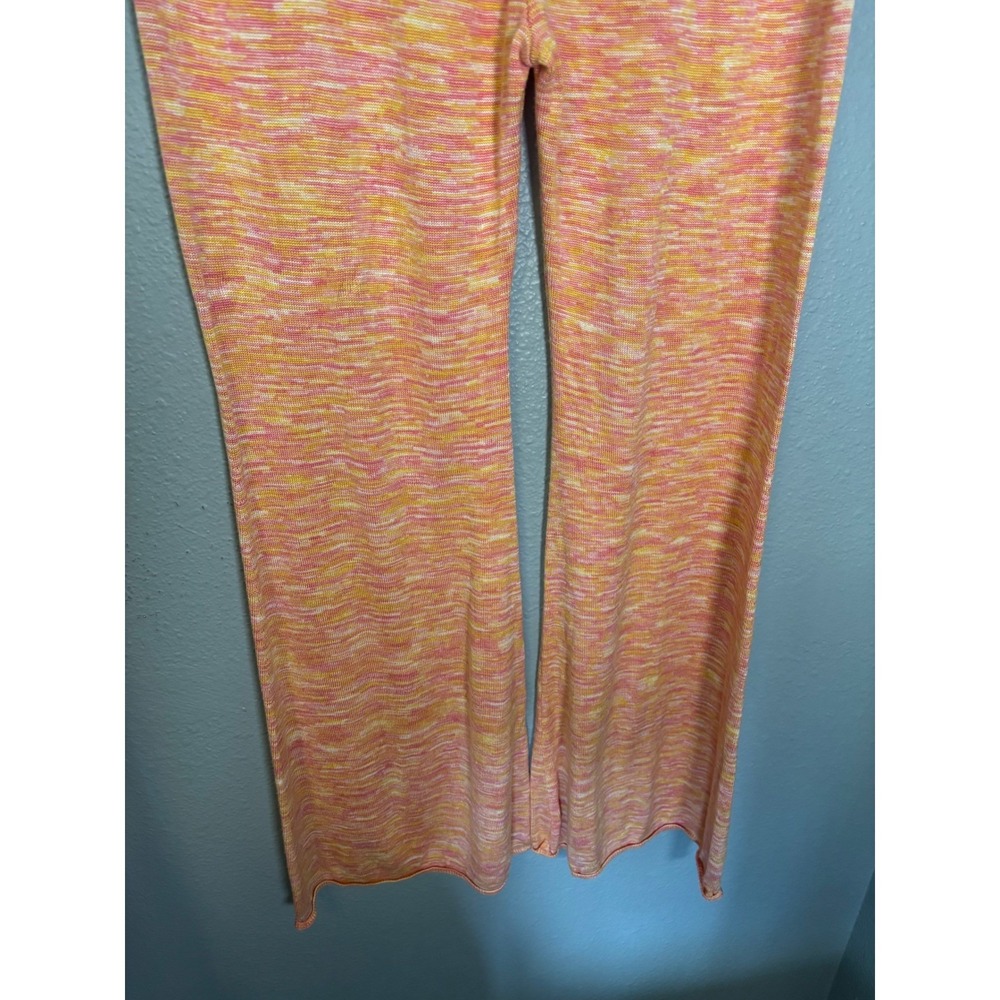 NWT Callahan Knitwear Space Dye Flare Pants Pink Orange Size XL Lounge - Picture 8 of 9